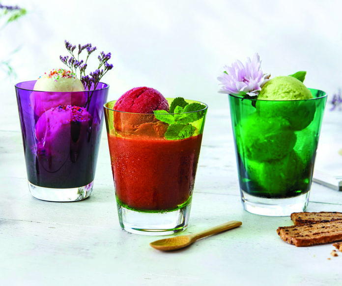 Mosaique Tumblers, Baccarat crystal tumblers