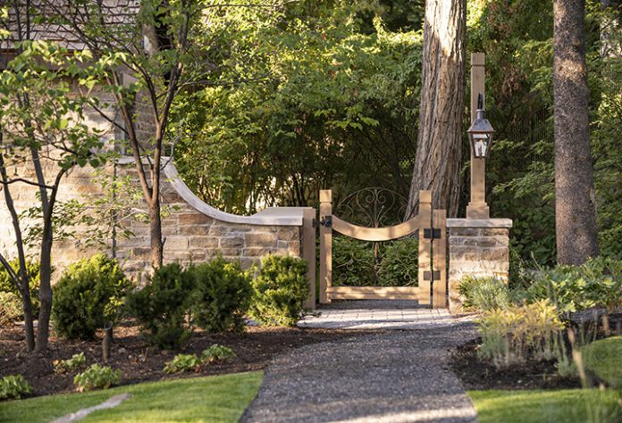 Holladay landscape, Garden gate,