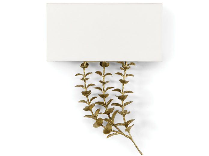 Eucalyptus Brass Shaded Sconces